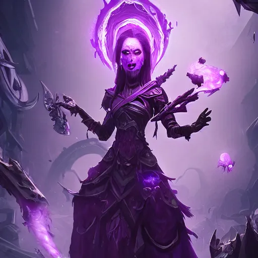 Image similar to arcane style void zombies, violet spike smoke, bright art masterpiece artstation. 8k, sharp high quality artwork in style of Jose Daniel Cabrera Pena and Greg Rutkowski, concept art by Tooth Wu, blizzard warcraft artwork, hearthstone card game artwork, violet flower, violet flower, violet flower, portal