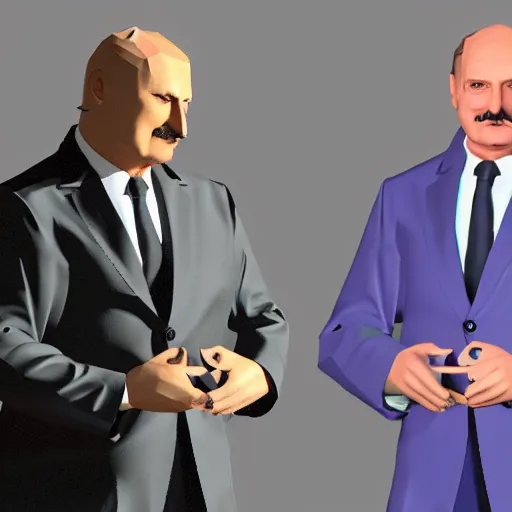 Prompt: Low-poly Alexander Lukashenko