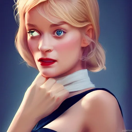 Image similar to blonde holly golightly in breakfast at tiffany's, anatomy, bathed in light, highly detailed, photorealistic, artstation, smooth, sharp focus, illustration, unreal engine 5, 8 k, art by artgerm and greg rutkowski and edgar maxence