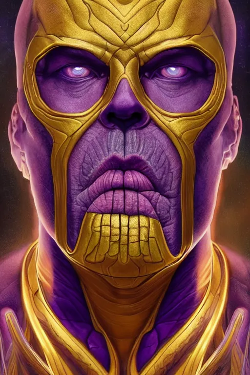 cinematic portrait of Thanos. Centered, uncut, unzoom, | Stable Diffusion |  OpenArt