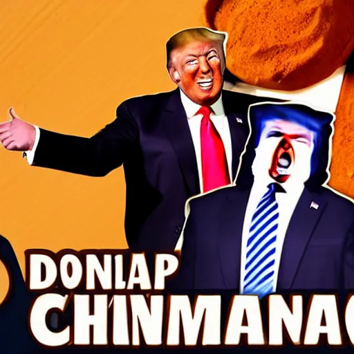 Prompt: Donald Trump cinnamon challenge