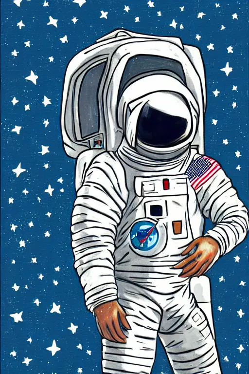 Image similar to Astronaut, Beach, art by CottonGame