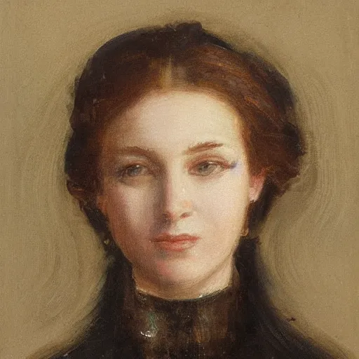 Prompt: portrait female by Denning Guy,