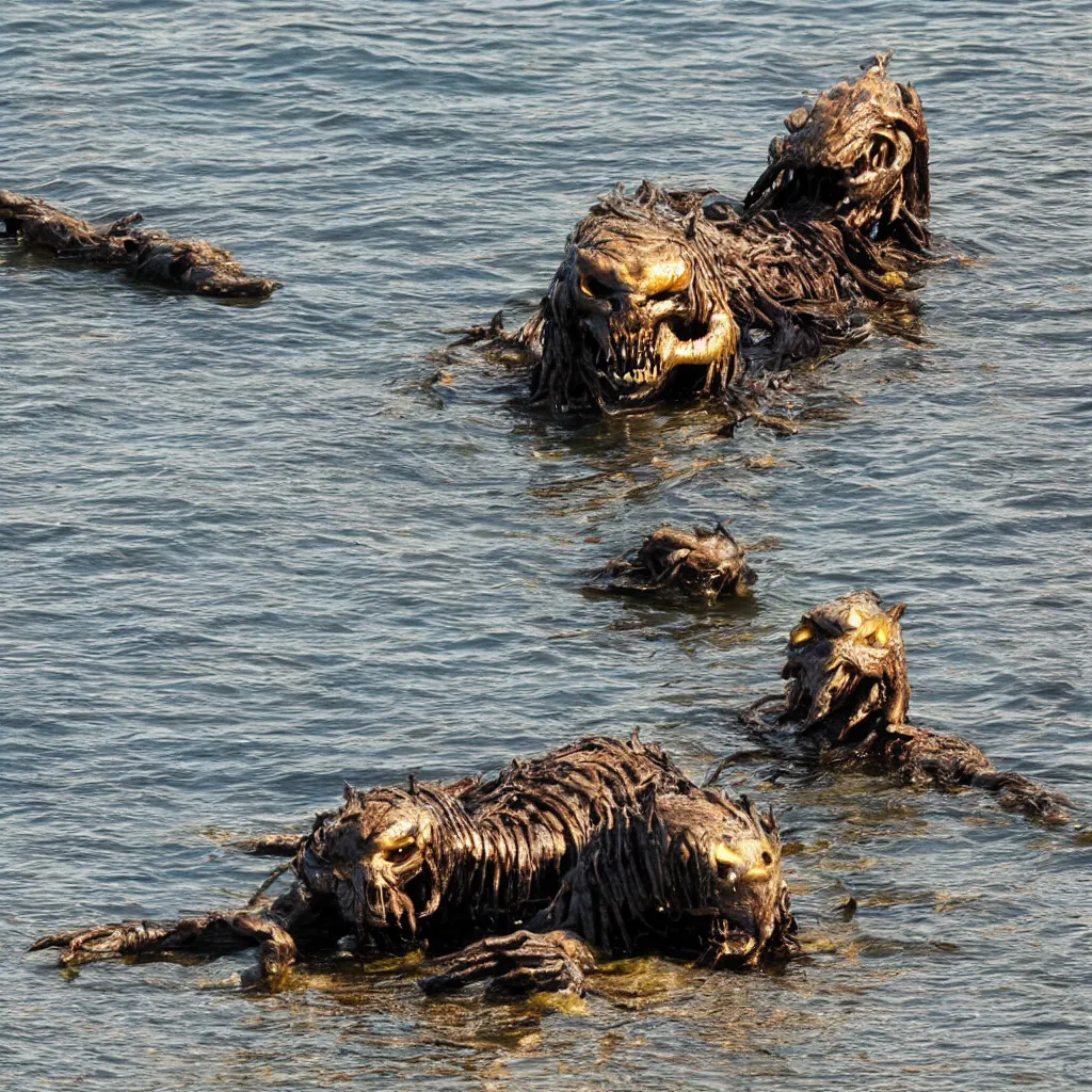 Image similar to predator at the sea sunbathing