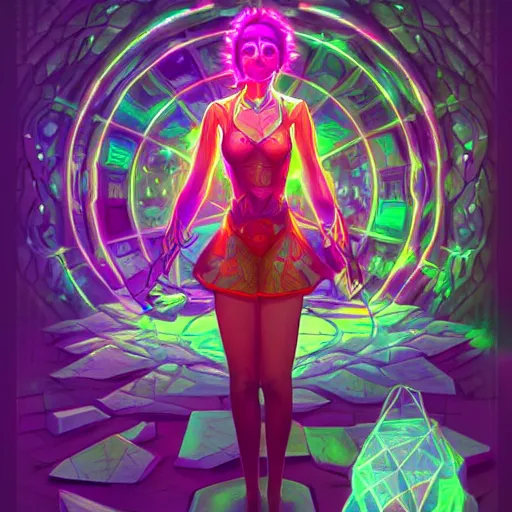 Image similar to skill magic geek inside matrix deepdream radiating a glowing aura stuff loot legends stylized digital illustration video game icon artstation lois van baarle, ilya kuvshinov, rossdraws,