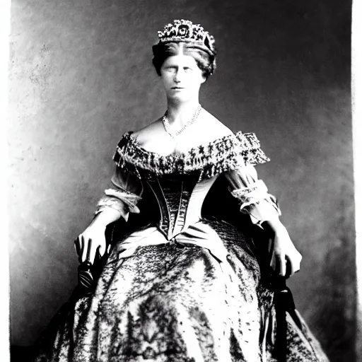 Prompt: photo of a 3 1 year old german queen, circa 1 8 6 5