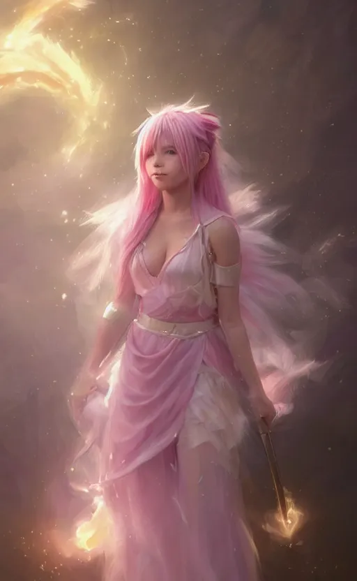 Prompt: a girl from final fantasy live action, cosplaying as jigglypuff, evocative, mystical night, very very very very detailed, award winning, masterpiece digital painting by greg rutkowski, alex grey, artstation, 4 k wallpaper