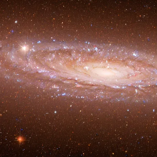 Image similar to a photorealistic image of the andromeda galaxy