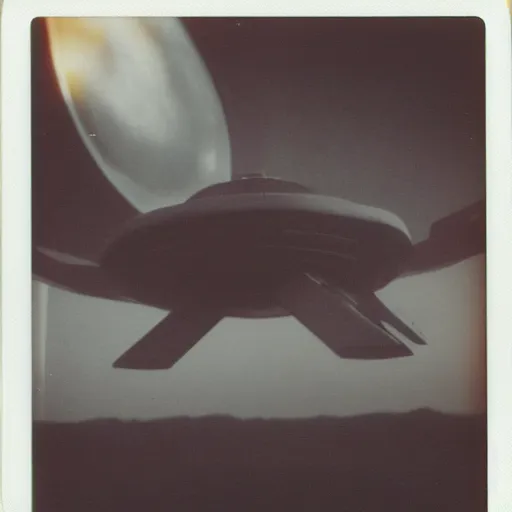 Image similar to Polaroid photo of alien spacecraft