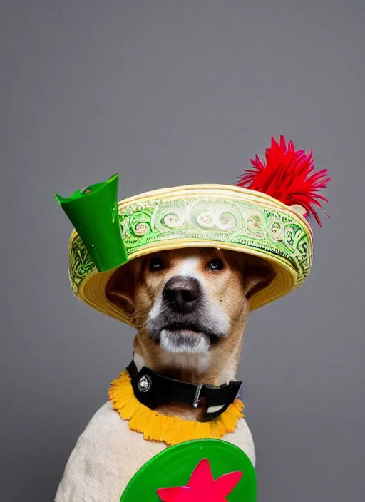 Image similar to pickle wearing a sombrero