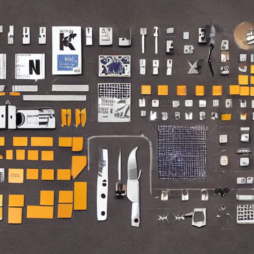Prompt: knolling