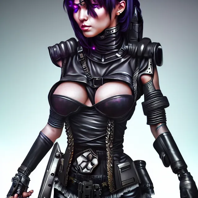 Image similar to cyberpunk maid warrior, highly detailed, 4 k, hdr, smooth, sharp focus, high resolution, award - winning photo, artgerm, photorealistic