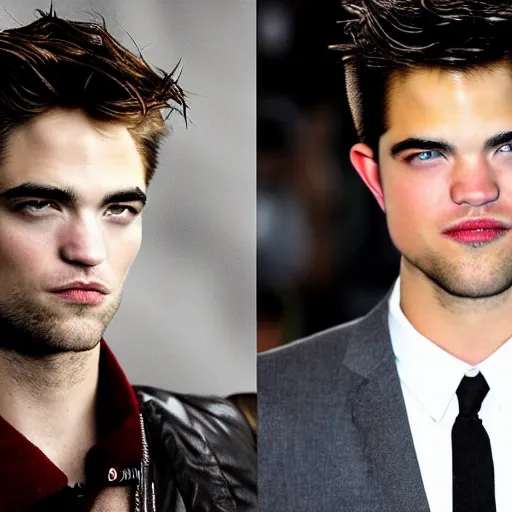 Image similar to robert pattinson mixed with taylor lautner