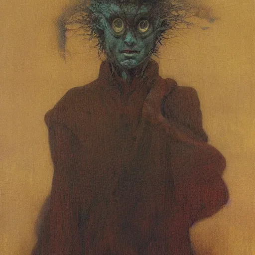 Image similar to style by millais, ( ( ( ( ( ( ( ( by beksinski ) ) ) ) ) ) ) ), portrait painting of victorian yokai, 8 k, highly detailed, by millais, by beksinski,