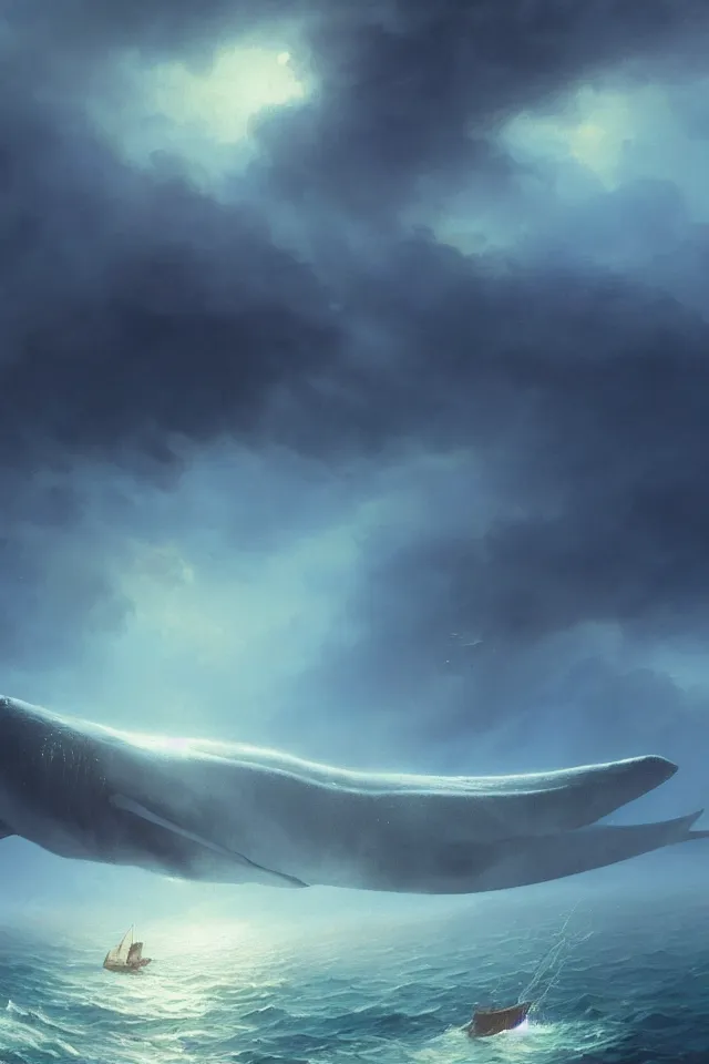 Prompt: a concept scene illustration depicting a blue whale at the bottom of the azure sea, with a crystal texture and a dreamy atmosphere ， super wide angle ， matte painting ， rtx on ， by ivan aivazovsky ， trending on cgsociety and artstation ， hyper - realism