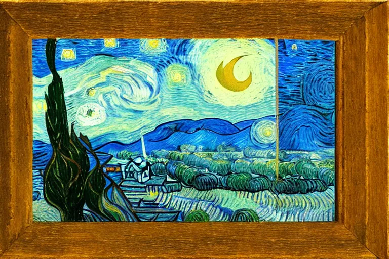 Prompt: window to space, Vincent van Gogh