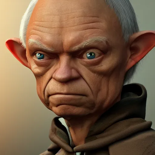 Image similar to Jeff Sessions that looks like Gollum, medieval fantasy, digital art, 8k resolution, artstation