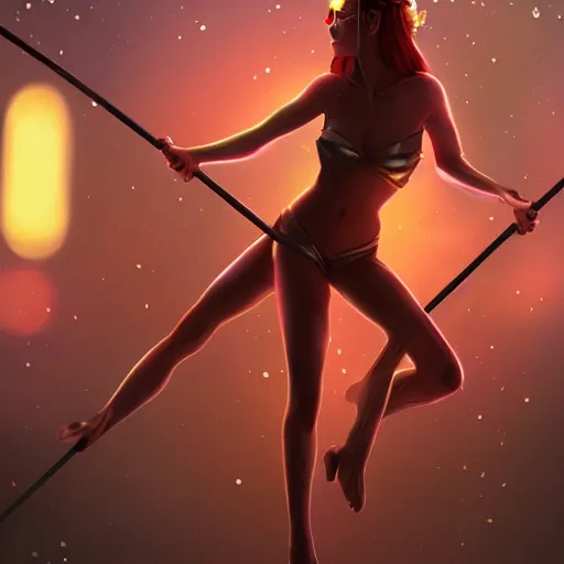 Image similar to fairy pole dancer, cinematic lighting, soft bokeh, fantasy, modern, colourful, highly detailed, digital painting, artstation, deviantart, concept art, sharp focus, illustration