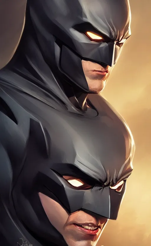 Image similar to batman, highly detailed, digital painting, artstation, facing camera, concept art, smooth, sharp focus, illustration, art by artgerm and greg rutkowski, high definition digital art, dramatic lighting, in the style of ilya kuvshinov and Ross tran