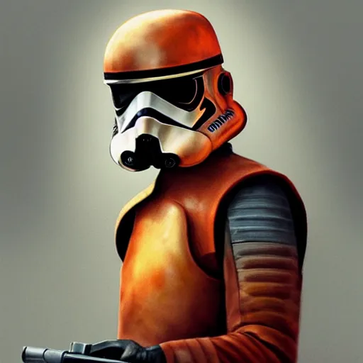 Prompt: Portrait of a Flametrooper, Star wars concept art, trending on cgsociety