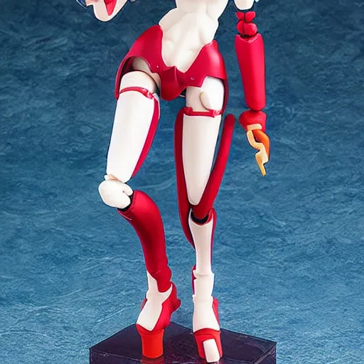 Prompt: Amouranth as a Figma anime figurine. Posable PVC action figurine. Detailed artbreeder face. Full body 12-inch Figma anime statue.