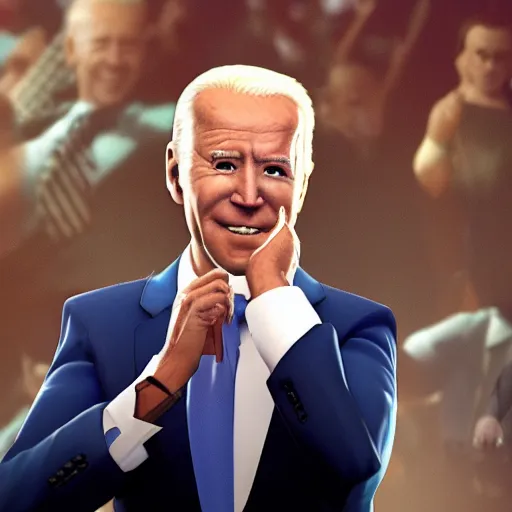 Image similar to Joe Biden third impact, unreal engine 5,