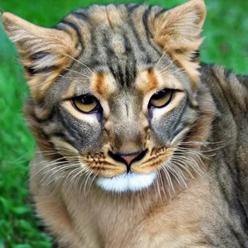 Image similar to lion cat panther hybrid