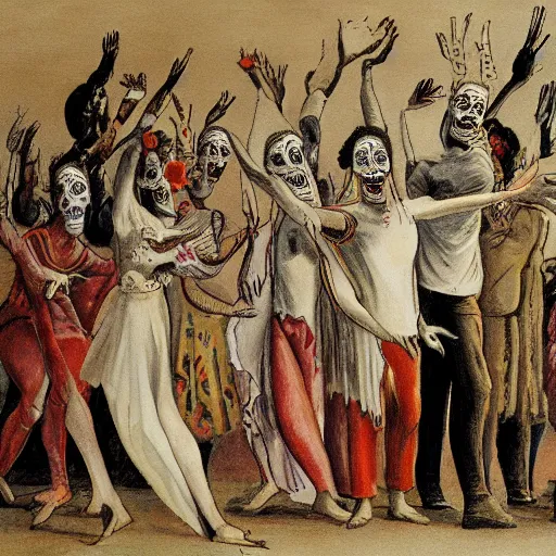 Image similar to the dance of the dead