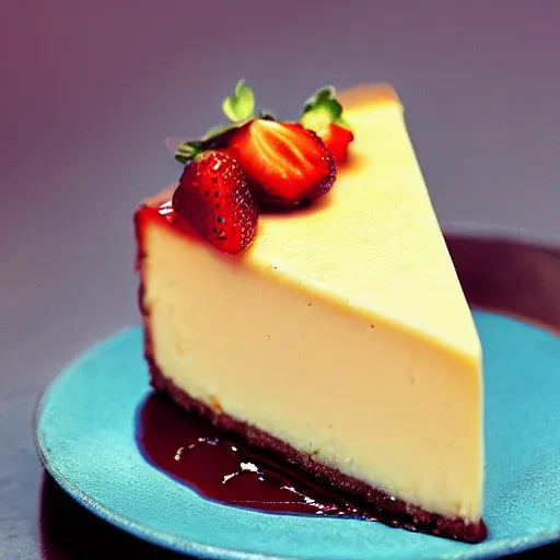 Prompt: photograph of a cheese cake, without sugar, without gluten, without happiness, without any joy, no taste, food photography