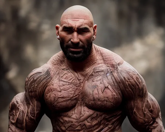 Image similar to dave bautista as goro. highly detailed 8 k. intricate. lifelike. soft diffused light. nikon d 8 5 0.