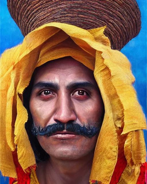 Image similar to portrait of a magical mexican man, art by denys tsiperko and bogdan rezunenko, hyperrealism