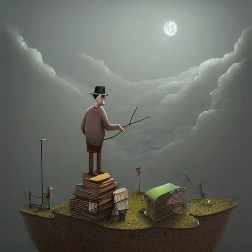 Prompt: working man, gediminas pranckevicius