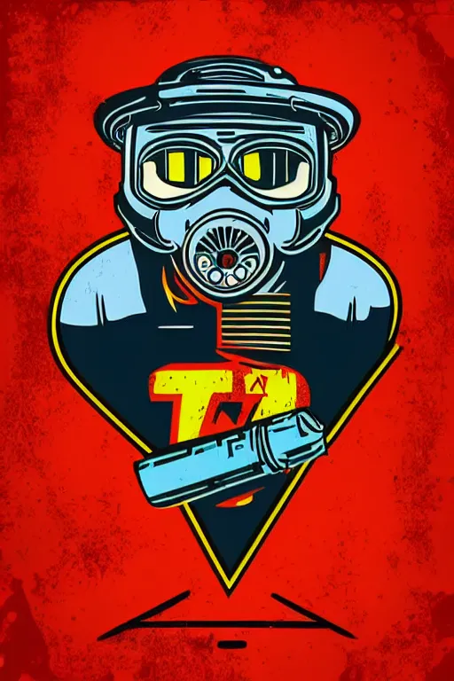 Image similar to fallout 7 6 retro futurist illustration art by butcher billy, sticker, colorful, illustration, highly detailed, simple, smooth and clean vector curves, no jagged lines, vector art, smooth andy warhol style