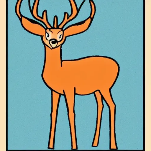 Image similar to cel shaded deer, disney art