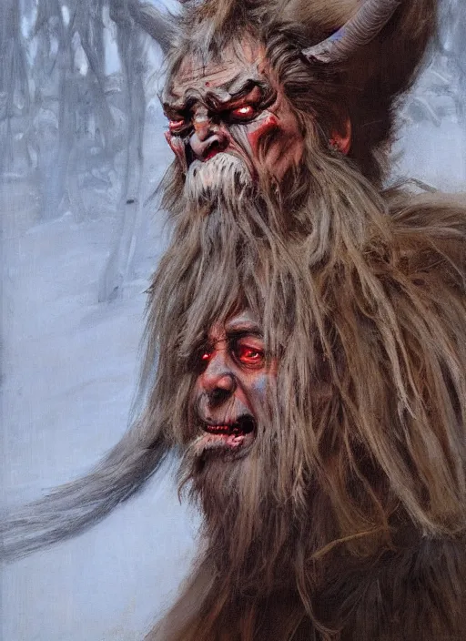 Image similar to krampus portrait by jeremy lipkin