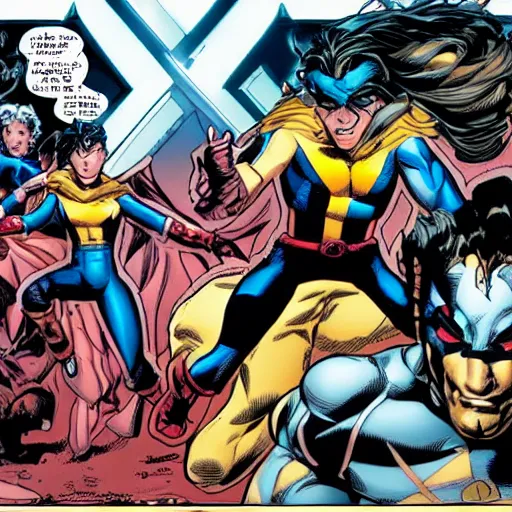 Image similar to The X-Men drawn by Adam Kubert