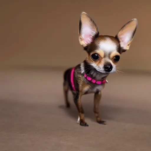 Prompt: photo of a hybrid between a chihuahua and an ant