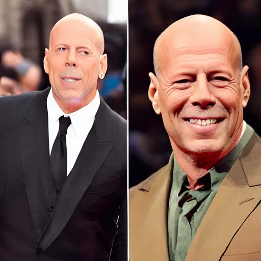 Prompt: bruce willis dress as harry potter