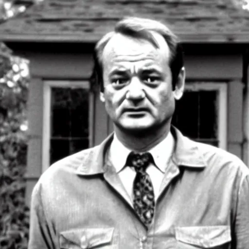 Prompt: bill murray in night of the living dead