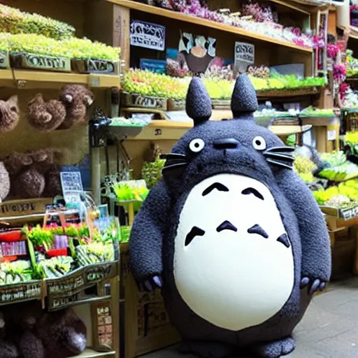 Image similar to totoro shopping in hampstead