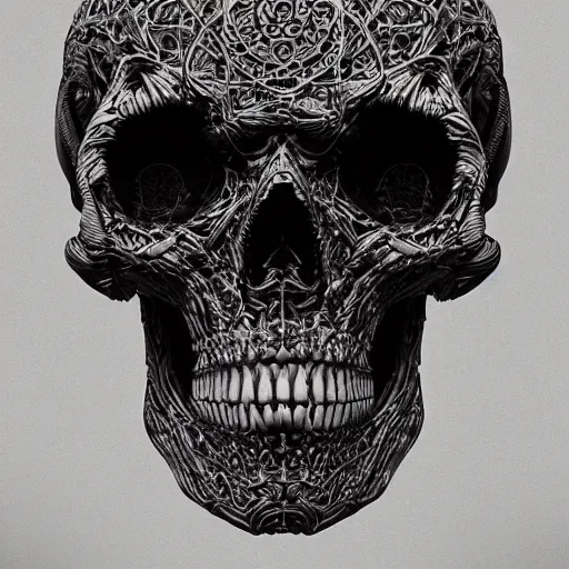 Image similar to portrait_of_a_melting_skull._intricate_abstract._psychedelic_liquod_embossed_intricate_artwork._by_Tooth_Wu_wlop_beeple_dan_mumford._octane_render_trending_on_artstat