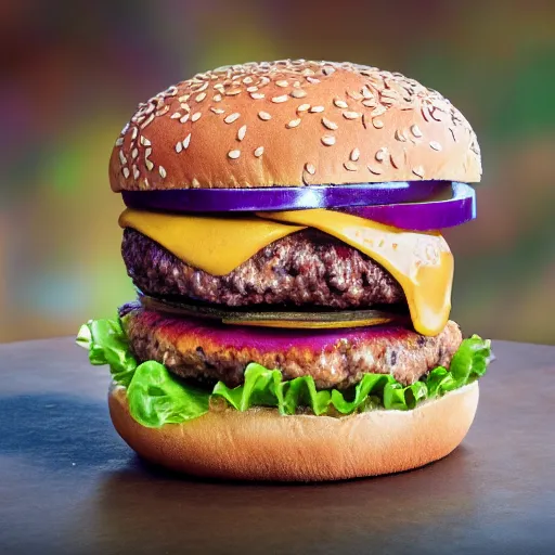Prompt: burger, mega detailed