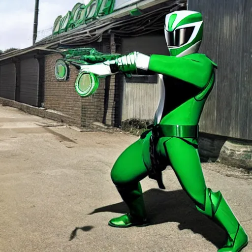 Prompt: Green Power Ranger