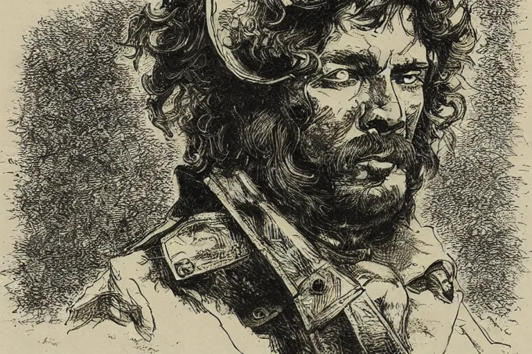 Image similar to 1 7 th century musketeer by ed fairburn, joseph clement coll, franklin booth, green