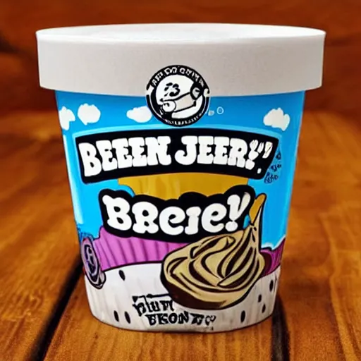 Prompt: ben and jerry's poop flavored ice cream pint