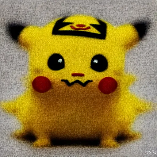 Prompt: Hyperrealistic Pikacho, photograph, standing on a blank background