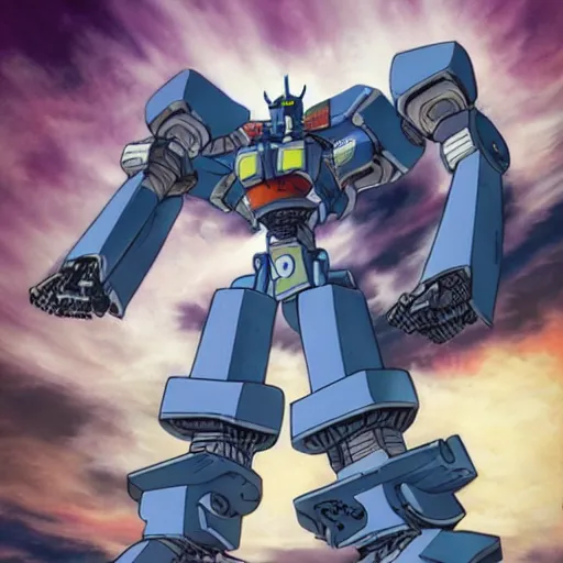 Prompt: giant robot, anime