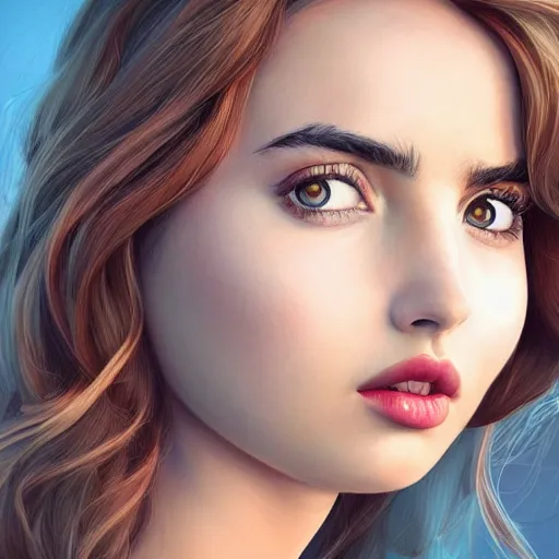 Prompt: a portrait of ana de armas as a pixar character, beautiful, elegant, extremely detailed digital art, trending on artstation hyper realistic matte painting, by wlop, artgerm