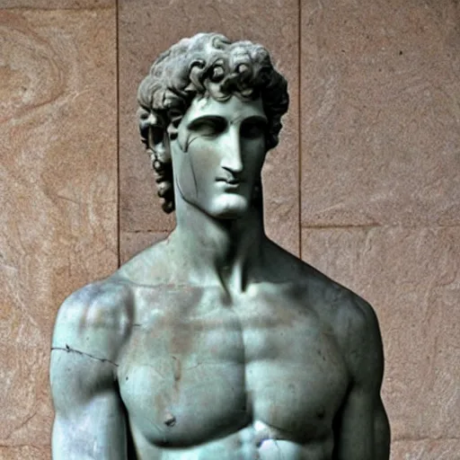 Prompt: handsome quidward, michelangelo david