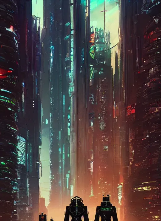 Image similar to a couple of people standing next to each other, cyberpunk art by Stephan Martinière, cgsociety, retro futurism, dystopian art, official art, futuristic